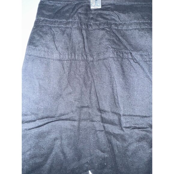 East 5th Black A-Line Skirt With White Embroidered Floral Design Size 14 - Picture 5 of 11